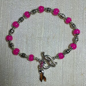 Fuschia Breast Cancer Awareness bracelet