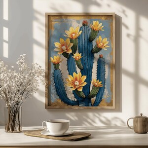 Southwest Wall Art, Kaktus Wandkunst, Blumenmarkt Druck, Maximalist Wandkunst, MCM Wandkunst, Bauhaus Poster, Dopamin Dekor, Fine Art Poster