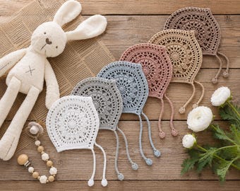 Heirloom Baby Häkelmütze | 100% Baumwolle Handmade Cottagecore Hut