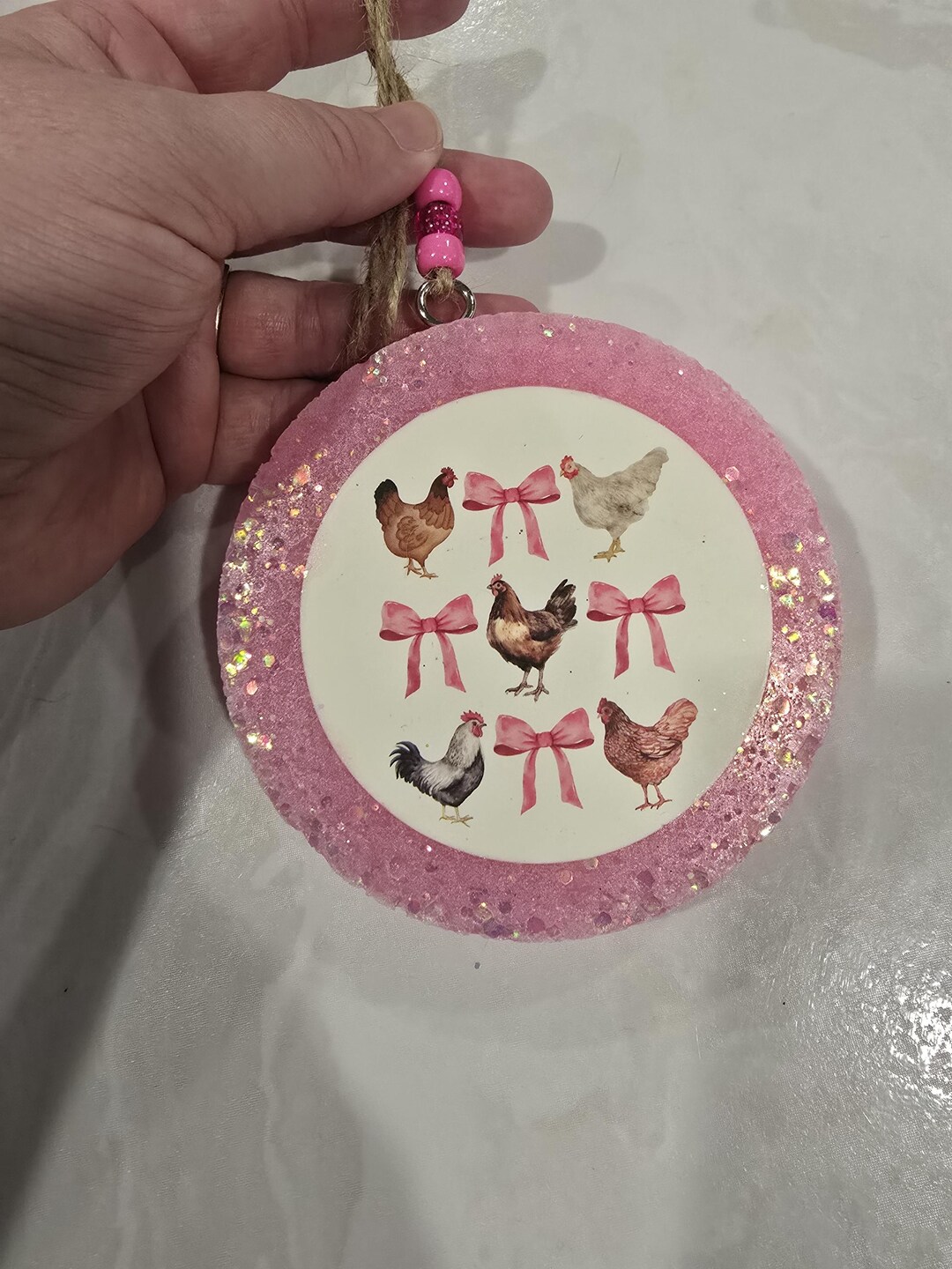 Chicken and Bows Freshie - Etsy
