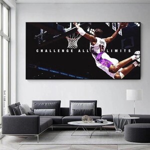 NBA Vince Carter Challenge All Limits Citation motivante Basketball Toile Peinture Art mural déco