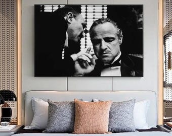Póster de la película El Padrino: Al Pacino, lienzo vintage para pared