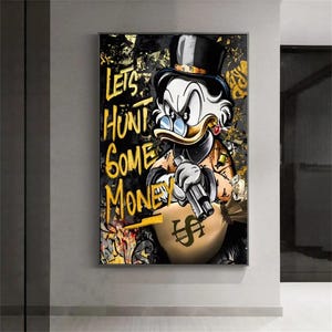 Alec Monopoly Donald Duck Graffiti Art Print: Luxury Fashion Wall Decor