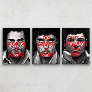 The World Is Yours Scarface Pablo Tony Montana Canvas Painting and Posters Prints Wall Art Pictures For Living Room Home Decoration