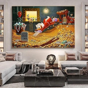 Monopoly Scrooge Mcduck Alec Graffiti Art Money Paintings Canvas Posters