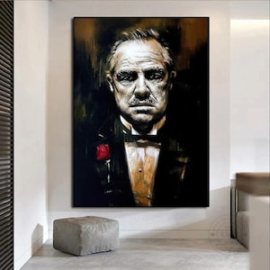 Der Pate x Vito Corleone Klassischer Gangsterfilm Al Pacino Schauspieler Leinwand Gemälde Wandkunst Dekor