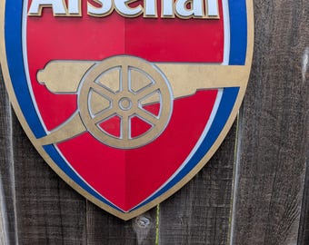 Arsenal Logo Wall Decor, Vibrant Colors, Man Cave Garage