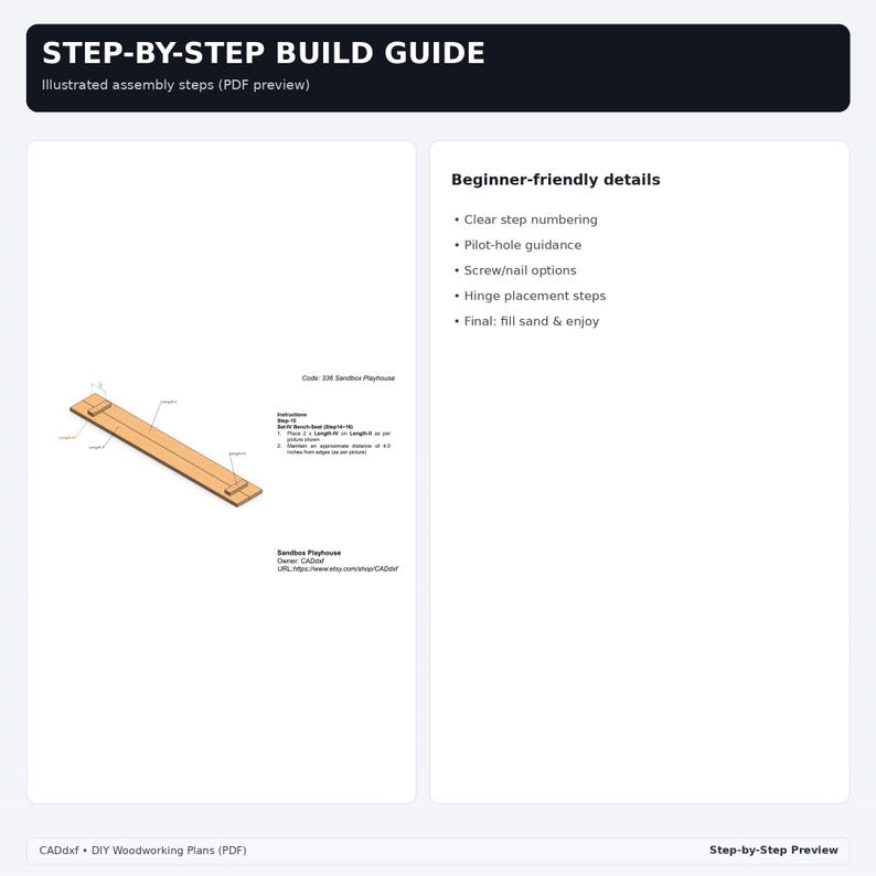 Woodworking DIY Covered Sandbox Plans PDF | Kids Sandbox With Folding ...