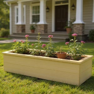 Planter Box Plans PDF | 48" DIY Wooden Planter | Woodworking Plans for Flower Box and Garden