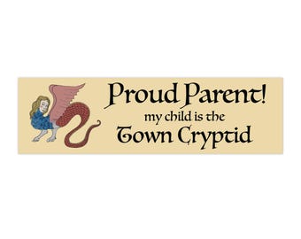 Middeleeuwse Cryptid-bumpersticker: grappige autosticker