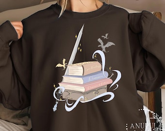 Magic/Wizard Book Unisex Crewneck Sweatshirt/Hoodie,Mysterious Bat Sweatshirt,Various style/color,Pure Cotton  Sweatshirt,Friend Gift Idea