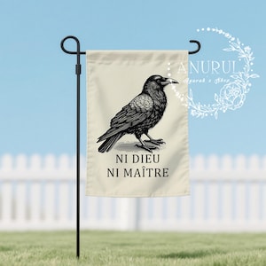 Ni Dieu Ni Maître No God No Master Flag,Social Justice For All House Flag,Democrat Garden Decor,Anti Authoritarian Protest Flag,Double-Sided