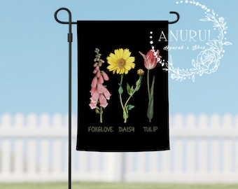 Foxglove Daisy Tulip Garden Flag,Subtle Anti Trump Pro Democracy Flag,Anti Maga Movement,Political Activist Home Decor,Resistance Yard Flag
