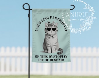 Unwilling Participant Garden Flag,Anti Trump Flag,Social Activist Flag,Democrat and Liberal Flag,Progressive Flag,FDT,Double-Sided Cat Flag