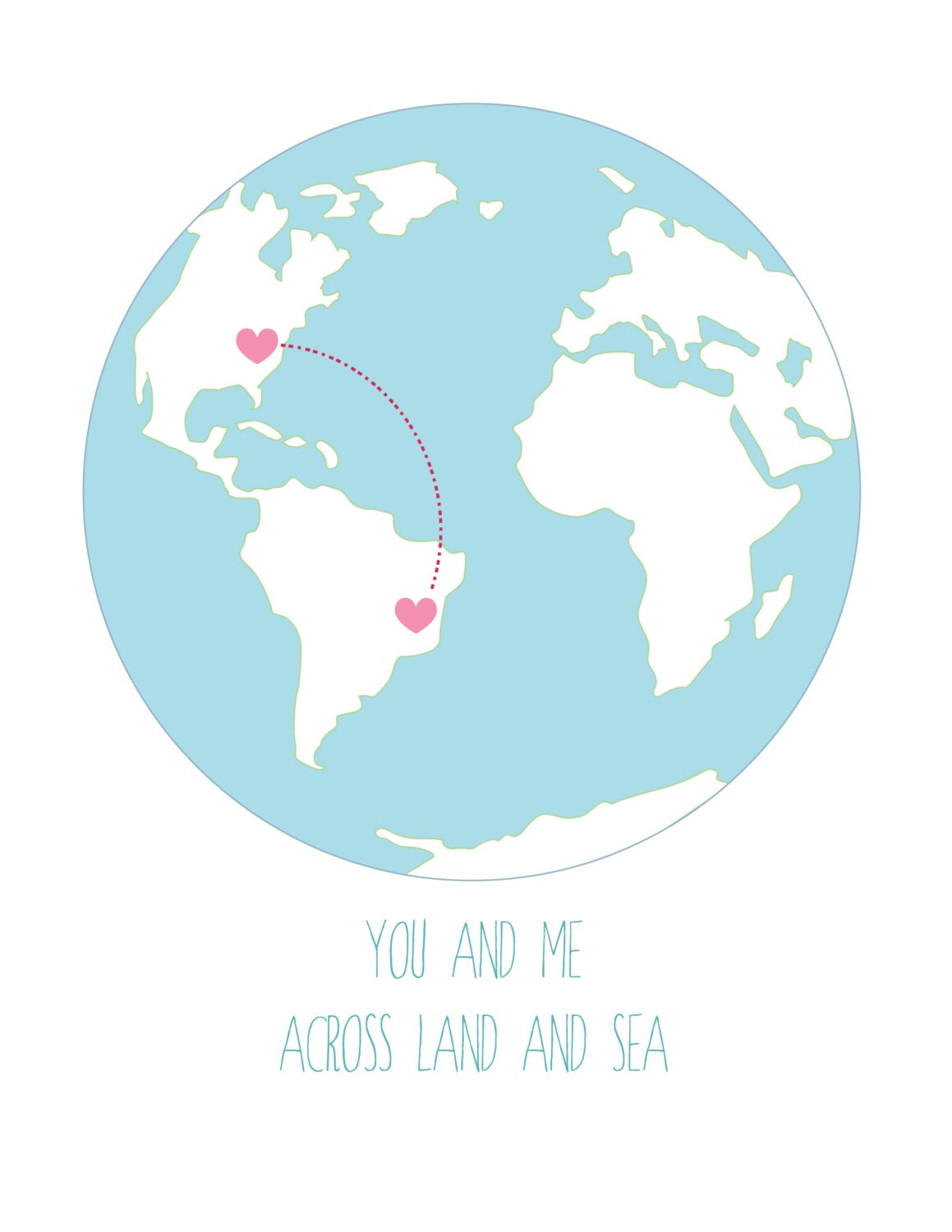 LOVE MAP Personalized Long Distance Love Heart Geography Etsy