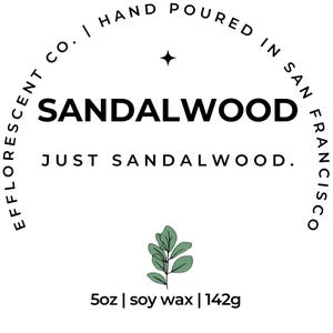 5oz Sandalwood Scented Candle in Frosted Glass Jar with Bamboo Lid