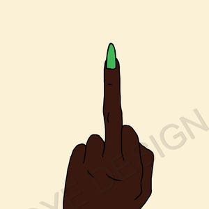 Irma Pale Yellow Sassy Wall Art – Middle Finger Print, odważny plakat feministyczny do domu