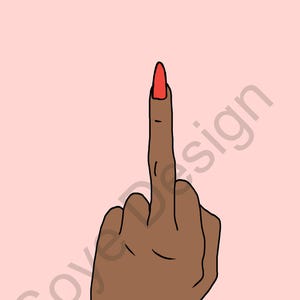 Irma Pale Pink- Sassy Wall Art – Middle Finger Print, odważny feministyczny plakat do domu