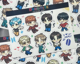 BTS Inspired Sticker Sheet - Dynamite