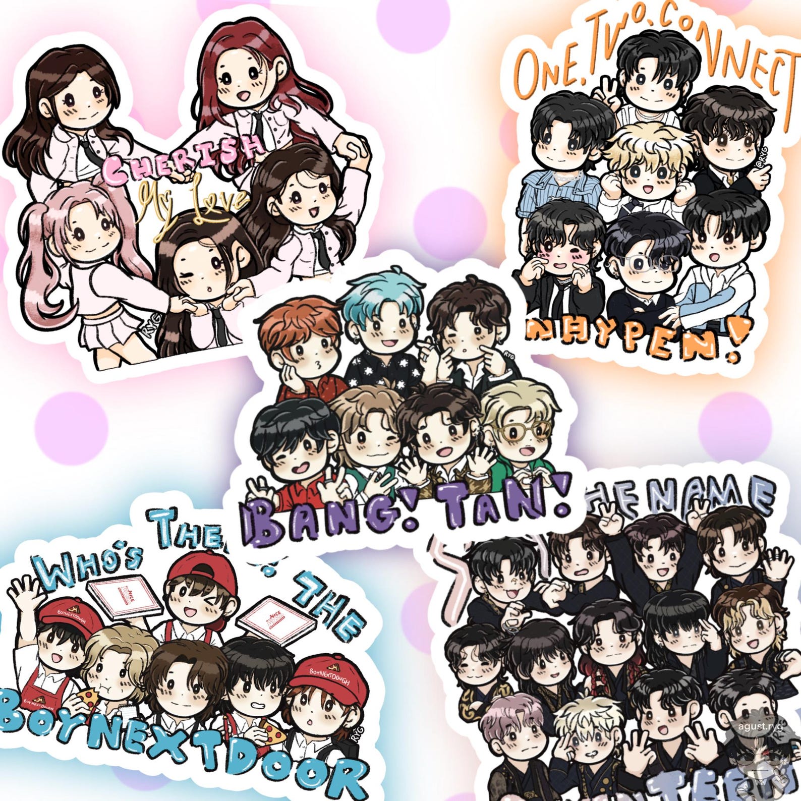 K-pop Group Inspired Single-cut Stickers - Etsy