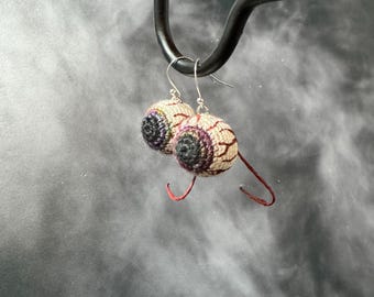 Realistic Crochet Eyeball Earrings