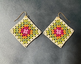 Granny Square Earrings