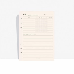 Skin Care Inserts A5 - Luxury Award Winning Planner INSERT PACK - A5 Ring Binder Inserts - Agenda Planner Refill