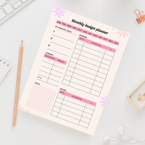 Monthly Budget Planner | Financial Planner | Printable Planner | Personal Finance Organizer | Personal Finance Organizer | Debt Tracker