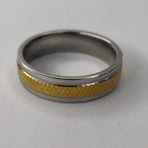 Bague en argent pour homme, cadeau pour homme, cadeau pour lui, cadeau d&#39;anniversaire, bague incrustée d&#39;or