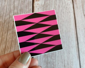 Geometric Vinyl Sticker | Pink | Quilt Block Sticker | Modern Triangles | Diamonds