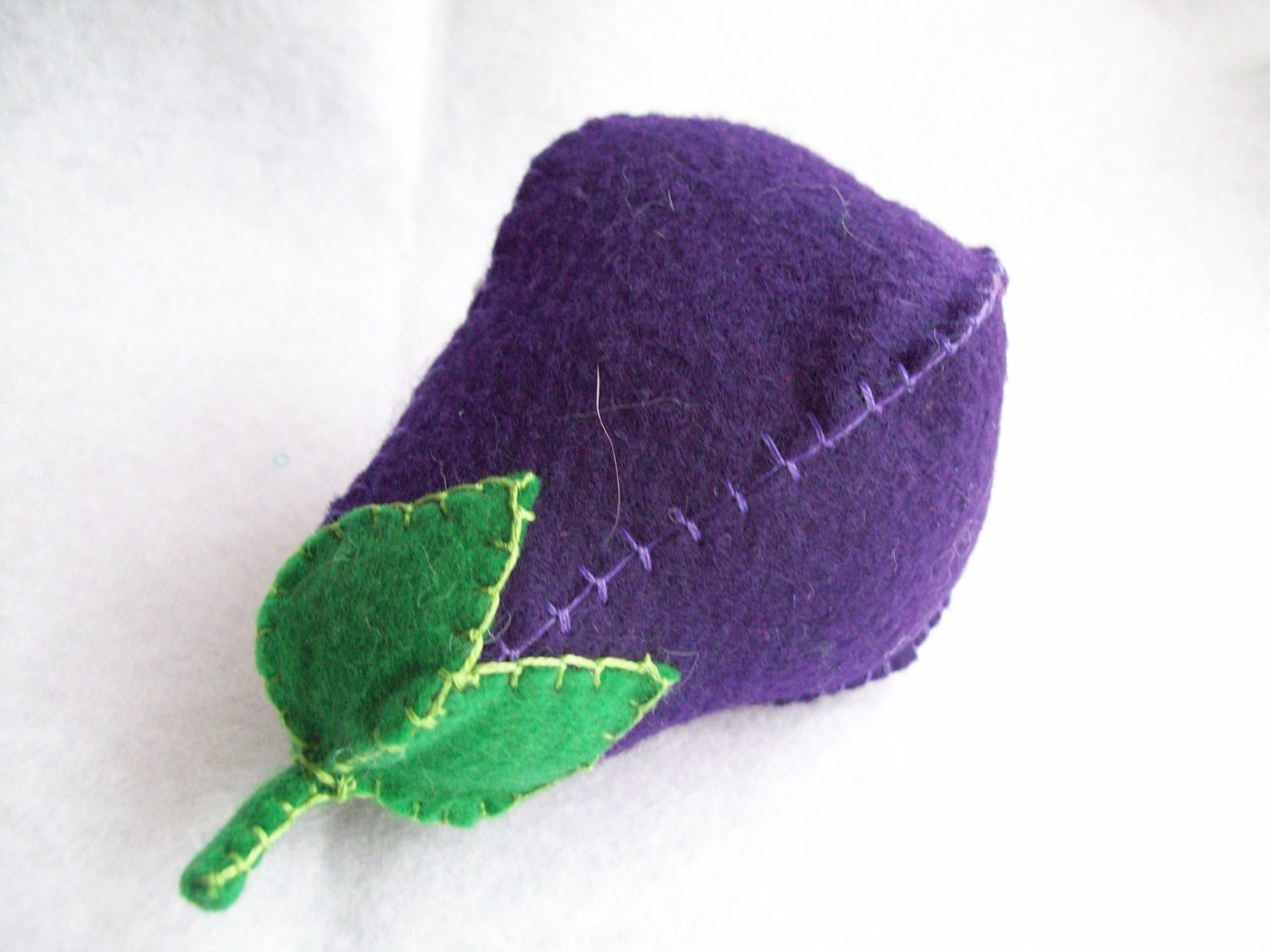Eggplant plush felt food | Etsy