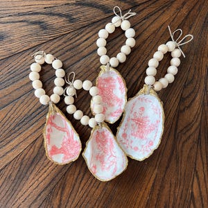Oyster Shell Napkin Rings: Gold Rim, Coastal Table Decor