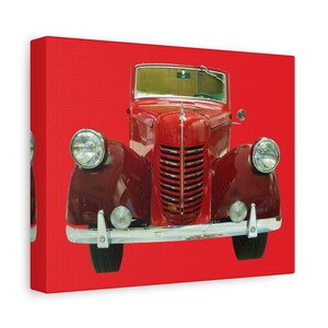 Vintage truck Wall Art Canvas, Retro Decor, Classic Automobile Artwork, Home Decoration, Gift for Car Lovers