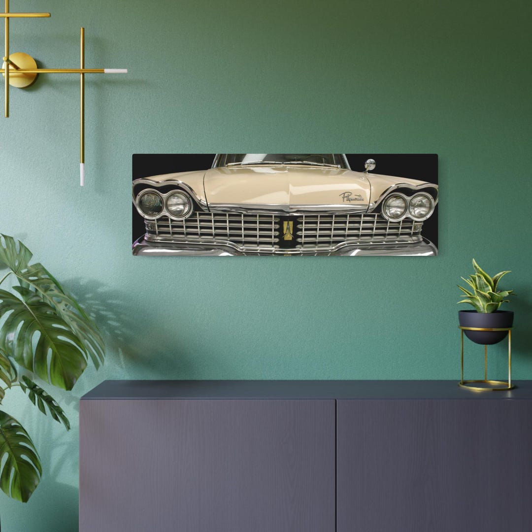 1960 Plymouth Vintage Car Metal Art Sign | Retro Wall Decor, Classic ...