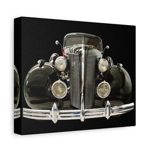 Vintage Car Wall Art Canvas, Retro Automobile Decor, 1930s Classic Car Print, Home Office Wall Decor, Gift for Car Lovers