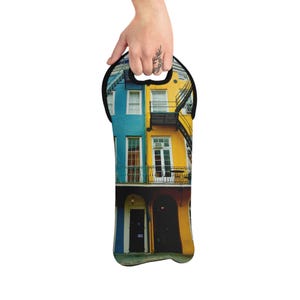 New Orleans Colorful Wine Tote Bag  Perfect Gift for Wine Lovers, Picnics, Beach Days, Celebrations & Housewarmings