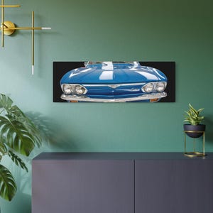 Vintage Chevrolet Corvair Metal Art Sign | Retro Car Wall Decor, Garage Art, Man Cave Decoration, Classic Auto Enthusiast Gift