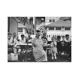 Vintage Familientreffen Postkarten, nostalgische Kunstdrucke für Wohnkultur, perfekt für Schreibwarenliebhaber, Geschenk für jeden Anlass, Retro Foto