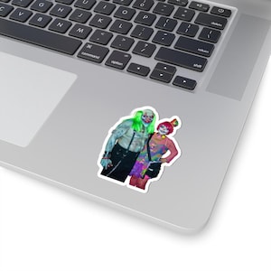 Funky Clown Kiss-Cut Stickers for Fun Decor, Unique Party Favors, Laptop Stickers, Halloween Essentials, Gift for Clown Lovers