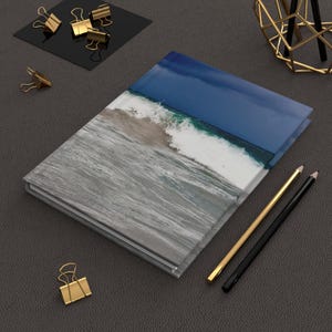 Ocean Waves Hardcover Journal - Inspirational Beach Notebook, Coastal Travel Diary, Beach Lover Gift, Writing Journal, Nature Sketchbook