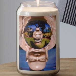 Zen Buddha Scented Candle - Tranquility Gift, Home Decor, Relaxation, Meditation, Spa Aromatherapy