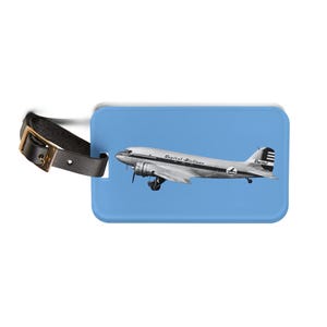 Vintage Airplane Luggage Tag | Travel Accessory, Gift for Travelers, Personalized Travel Tag, Retro Airline Decor