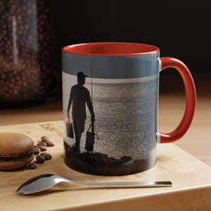 Silhouette Fishing Coffee Mug | Outdoor Enthusiast Gift | Camping & Fishing Gear | Fathers Day Cup for Coffee Lovers