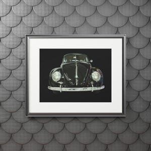 Timeless Vintage VW Beetle Art Print | Classic Car Wall Decor | Gift for Car Lovers | Home Decoration | Birthday or Fathers Day Gift