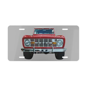 Classic Car Ford Bronco  Custom Vanity License Plate, Personalized Car Plate, Unique Auto Decor, Gifts for Car Enthusiasts