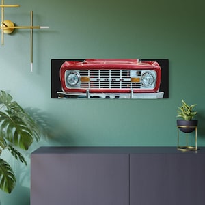1980s Ford Bronco Vintage Metal Art Sign | Rustic Retro Car Wall Decor, Man Cave or Garage Sign, Classic SUV Gift, Nostalgic Home Accent