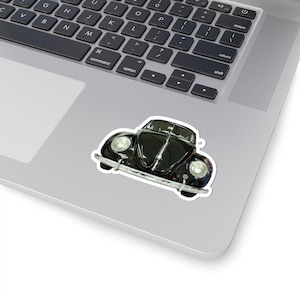 Vintage VW Beetle Car Kiss-Cut Stickers: