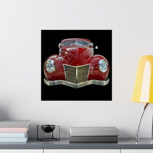 Vintage Car Wall Art Poster | Retro Automotive Decor, Classic Car Lovers Gift, Home or Garage Wall Art, Nostalgic Decor