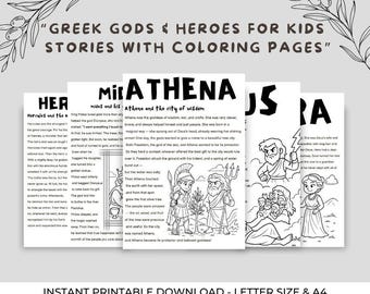 Historias de mitología griega para niños: 10 dioses y héroes (PDF imprimible)