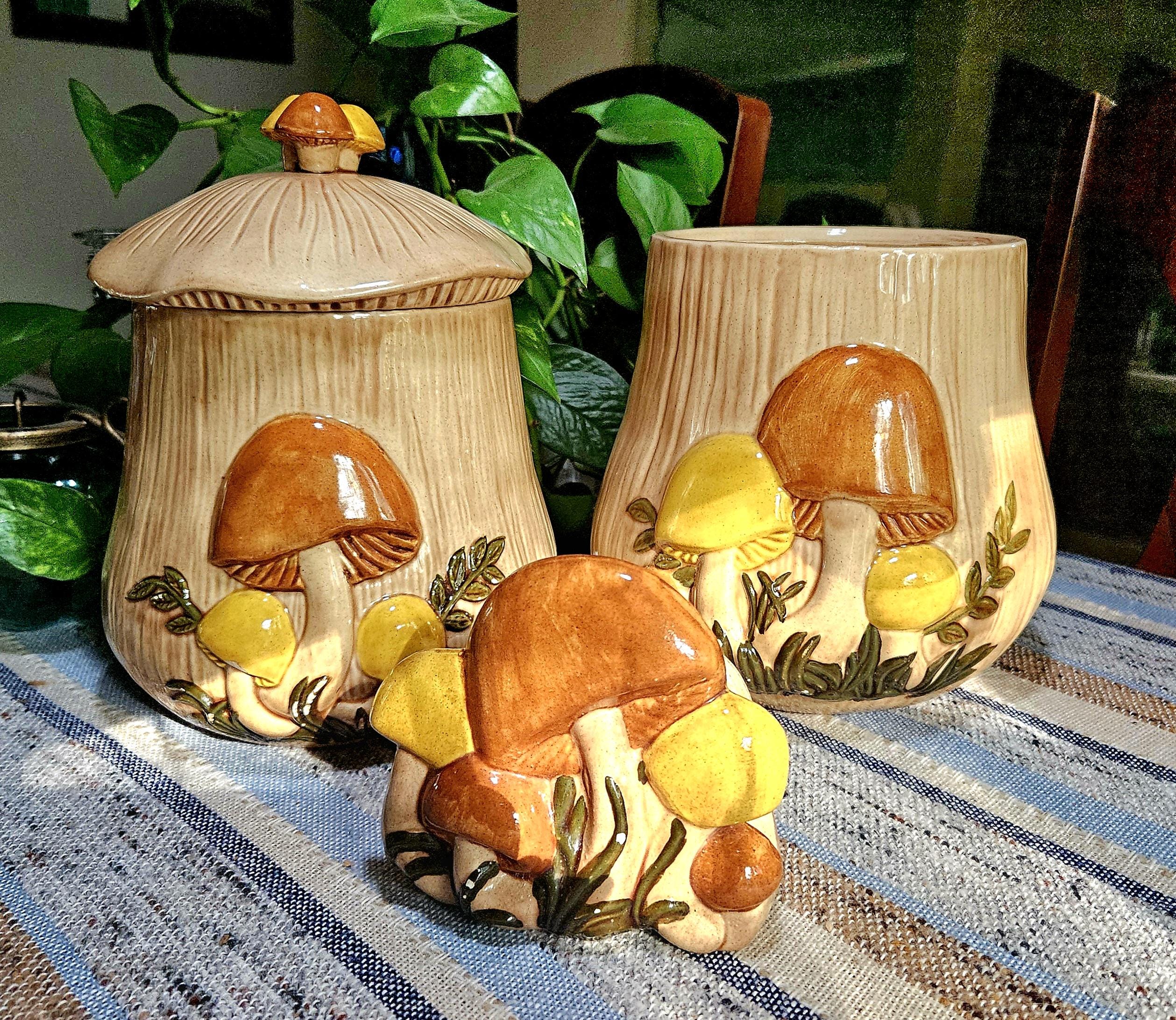 Mushroom Canister Set Vintage - Etsy